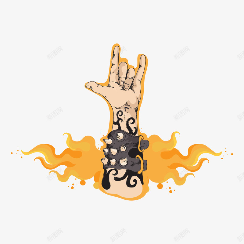 摇滚手势png免抠素材_新图网 https://ixintu.com 人物手型 手 手势 手指 手掌 摇滚 摇滚手势