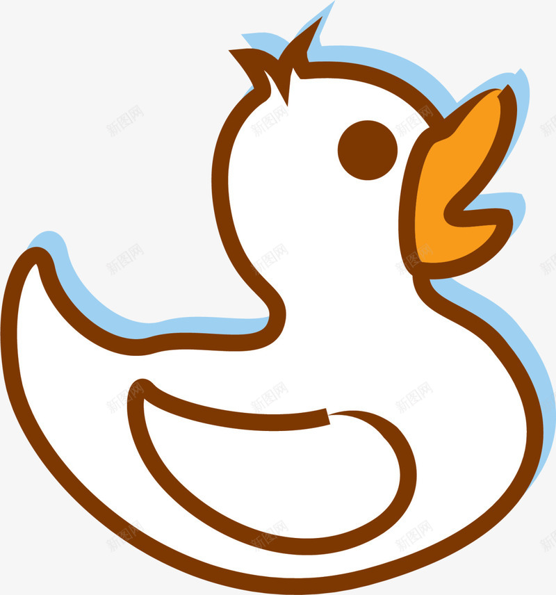 白色可爱鸭子玩具png免抠素材_新图网 https://ixintu.com 儿童玩具 小鸭子 游戏 玩耍 白色鸭子 童年 童趣