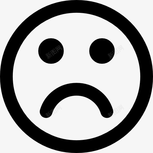 皱眉图标png_新图网 https://ixintu.com 圈 姿势 悲伤的面孔 手势 皱眉 脸圆 表情