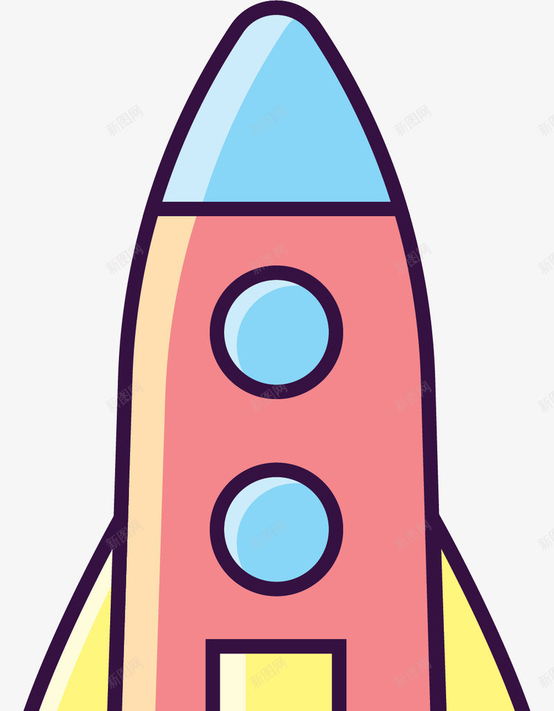 紫色描边卡通火箭矢量图ai免抠素材_新图网 https://ixintu.com 卡通玩具 卡通风格 幼儿玩具 火箭 玩具 紫色描边 矢量图