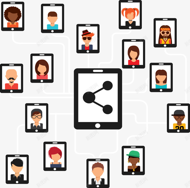 移动互联网社交png免抠素材_新图网 https://ixintu.com ppt插图 分类信息 扁平创意图 结构组合