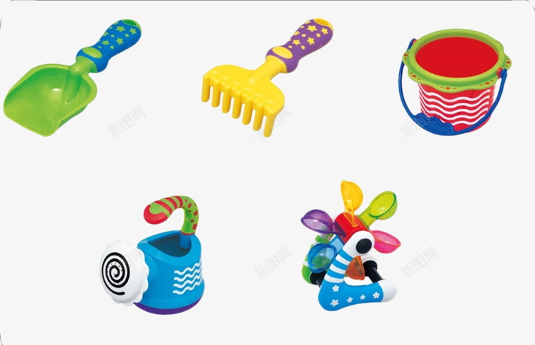 儿童沙滩玩具png免抠素材_新图网 https://ixintu.com 产品实物 工具 沙滩 玩具 玩沙