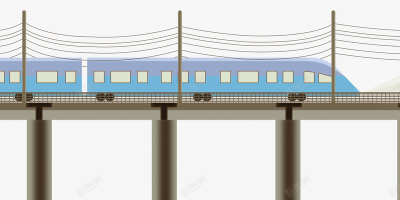 装饰手绘回家的高铁插画png免抠素材_新图网 https://ixintu.com 交通工具 卡通插画 新年 装饰图案 过年回家 高铁