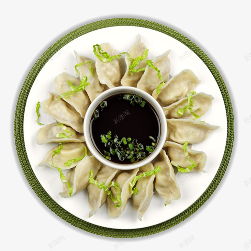 一盘水饺png免抠素材_新图网 https://ixintu.com 中国年 新年 水饺 美食