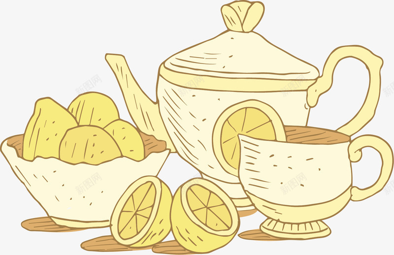 卡通手绘夏季柠檬茶矢量图ai免抠素材_新图网 https://ixintu.com 夏季 夏季水果茶 手绘风 柠檬 柠檬茶 矢量png 矢量图
