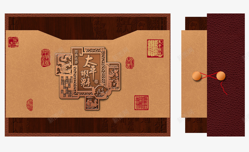 太平猴魁精装展开图png免抠素材_新图网 https://ixintu.com 包装 太平猴魁 太平猴魁包装 太平猴魁包装展开图 猴魁 茶叶包装