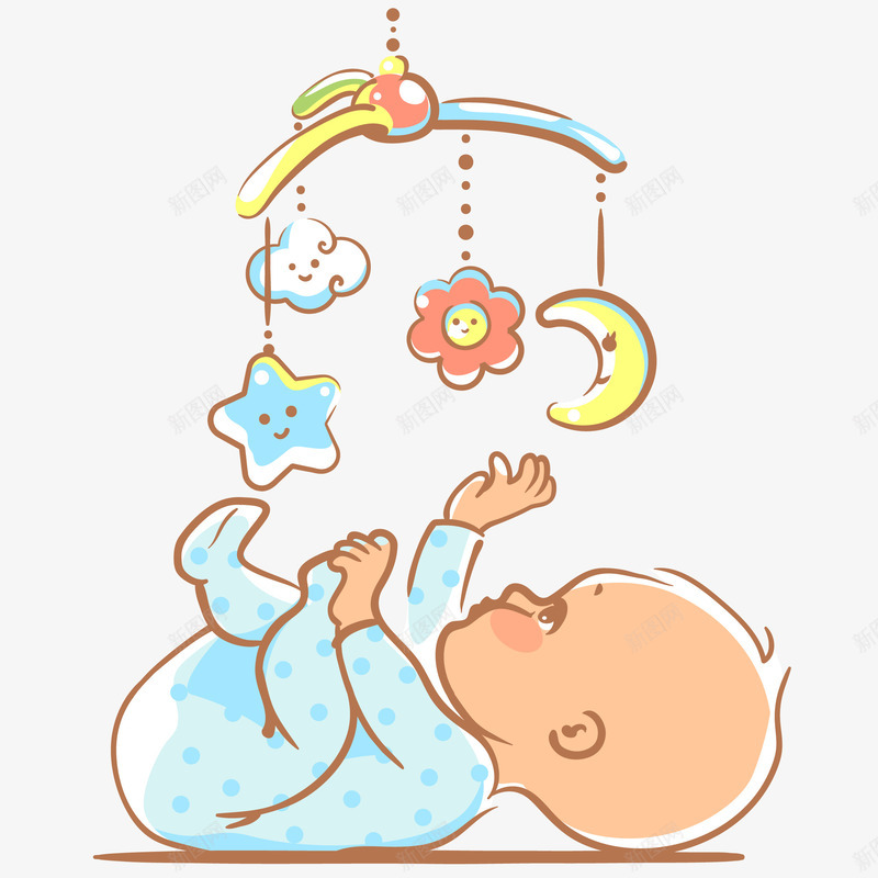 可爱的宝宝插画矢量图ai免抠素材_新图网 https://ixintu.com 免抠PNG 可爱的宝宝矢量插画 宝宝 手绘婴儿 母婴 玩具 矢量图