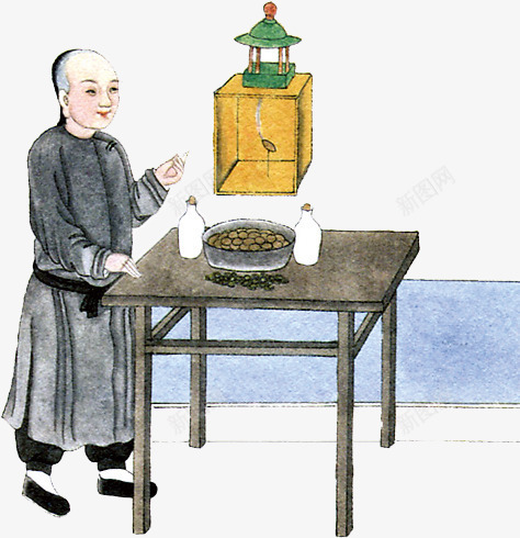 古代人手绘png免抠素材_新图网 https://ixintu.com 人物 古代人 手绘 手绘人物 手绘线描古代 桌子 线描 线描人物