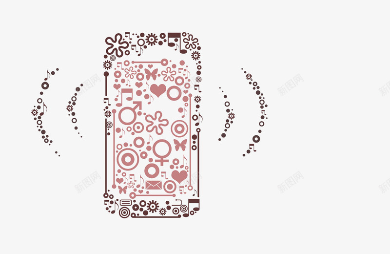 手机png免抠素材_新图网 https://ixintu.com 手机 组合图形 震动