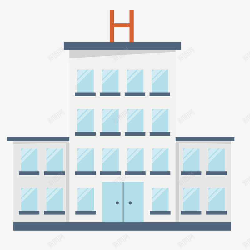 高层组合建筑矢量图ai免抠素材_新图网 https://ixintu.com 小楼 建筑 楼房矢量 蓝色 矢量图