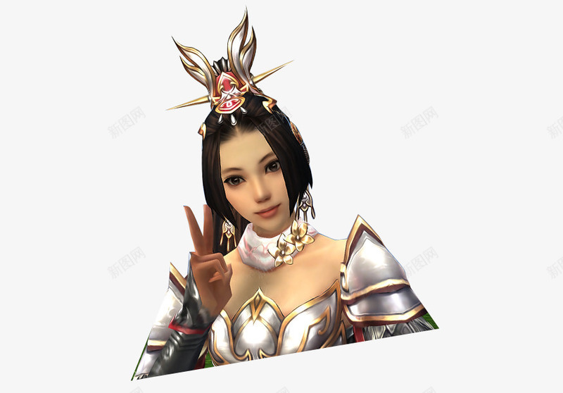 V手势甲胄女战士png免抠素材_新图网 https://ixintu.com 战士 手势 甲胄