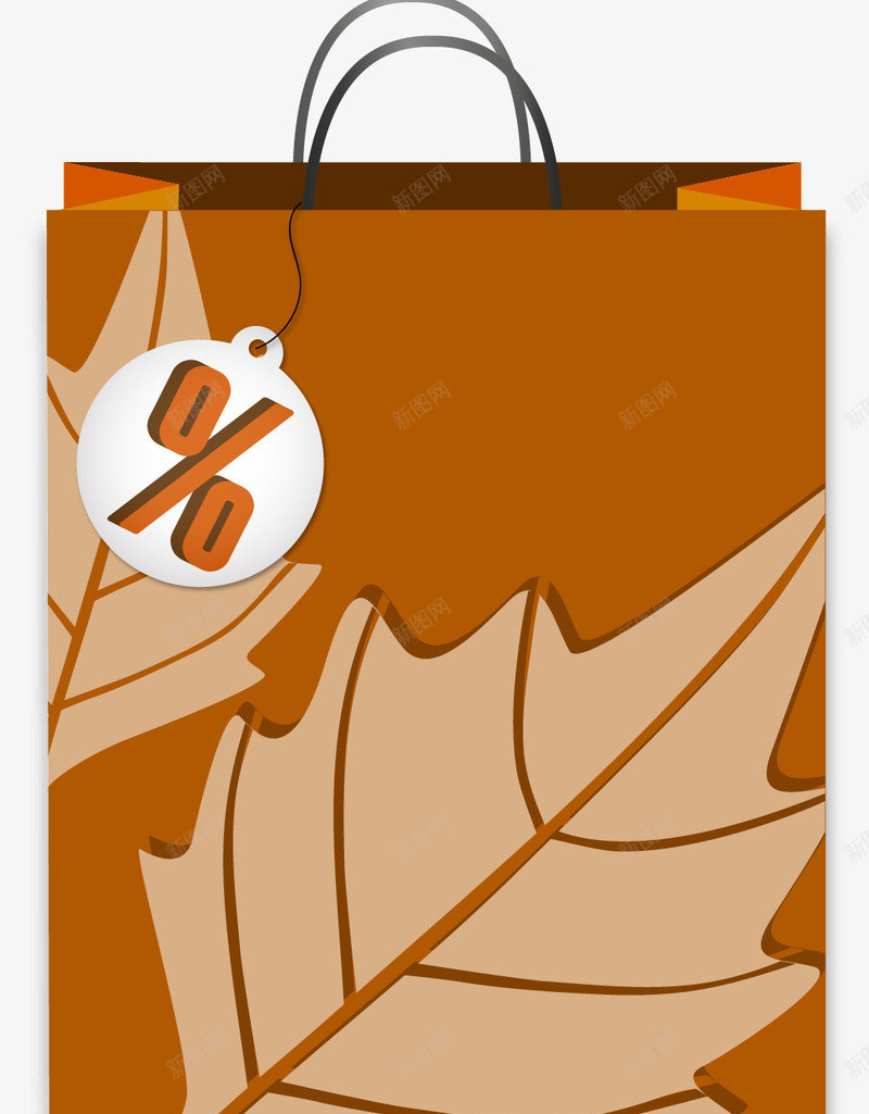 枫叶褐色购物袋png免抠素材_新图网 https://ixintu.com 枫叶 枫叶购物袋 环保手提袋 环保袋子 矢量环保购物袋 粽子色 袋子 褐色购物袋 购物袋