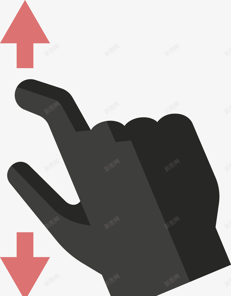 卡通上下滑动手势图矢量图图标eps_新图网 https://ixintu.com touch touch手势 上下滑动 图标 圆环 手势 手势图标 手指 扫描 滑动 点击 箭头 触屏 触屏手势 高科技 矢量图