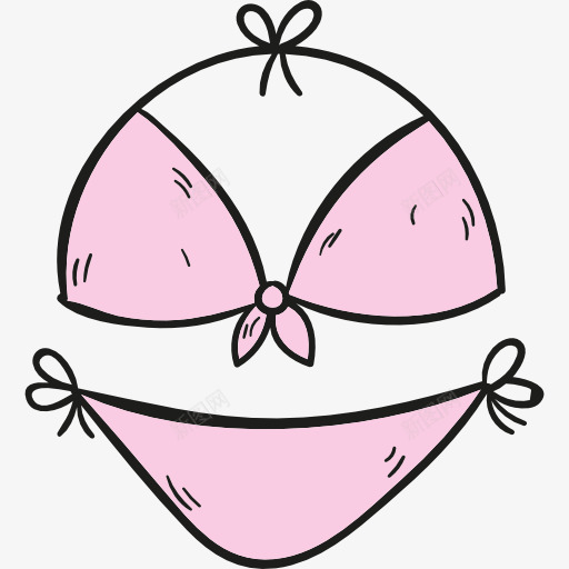 Bikini图标png_新图网 https://ixintu.com femenine 夏季服装 时尚 泳装 海滩 游泳池 衣服