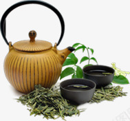 中国风古典茶壶茶叶png免抠素材_新图网 https://ixintu.com 中国风 古典 茶叶 茶壶