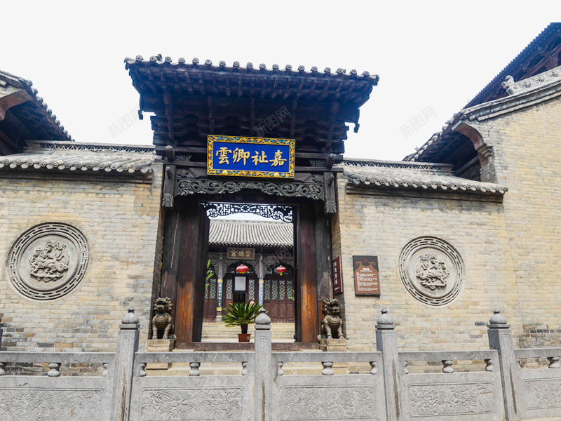 状元居住的地方png免抠素材_新图网 https://ixintu.com 古代 府邸 建筑 房子 景点 牌匾 状元坊 门口