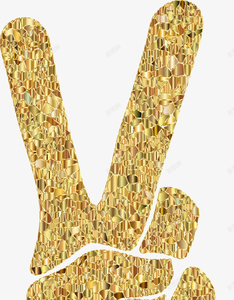 胜利手势png免抠素材_新图网 https://ixintu.com 手势 淡土黄色 胜利