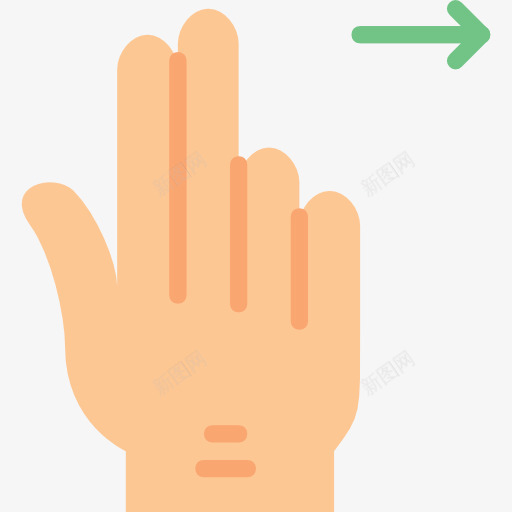 拖图标png_新图网 https://ixintu.com 右箭头 姿势 手 手势 手和手势 手指拖动 触摸屏
