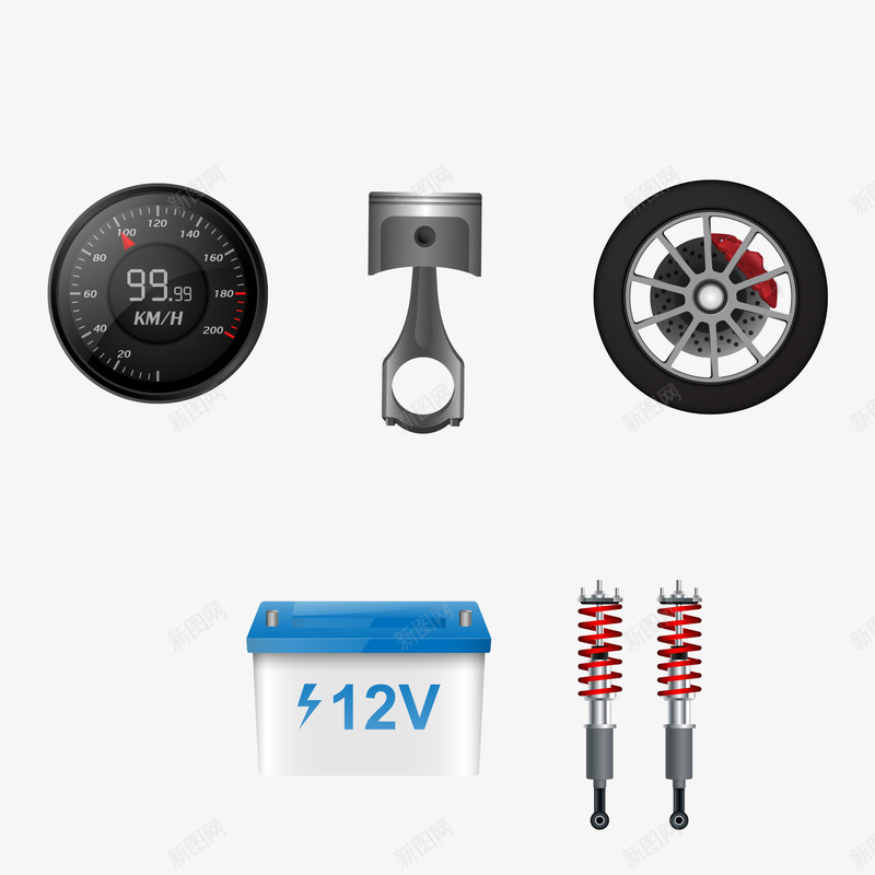 汽车部件图标png_新图网 https://ixintu.com png高清图 交通工具 产品实物 图标 工业 机械 机械元素 汽车 汽车部件 科技 记速器 车辆 运输 部件 酷炫 金属质感 零件