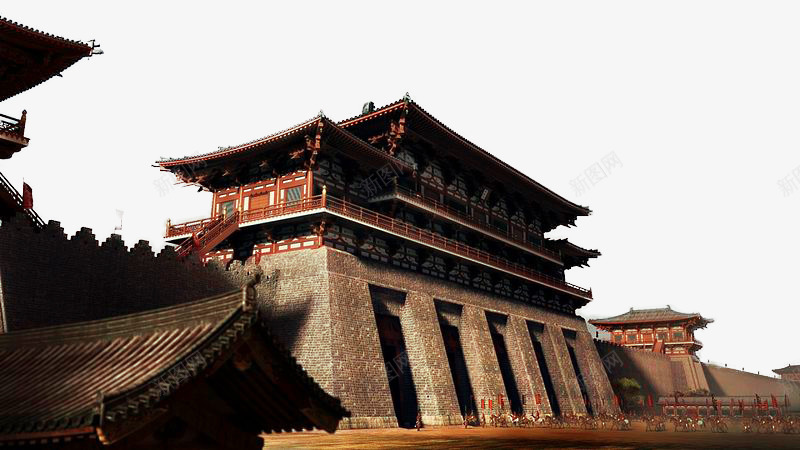 古代建筑png免抠素材_新图网 https://ixintu.com 古代建筑 城墙 故宫
