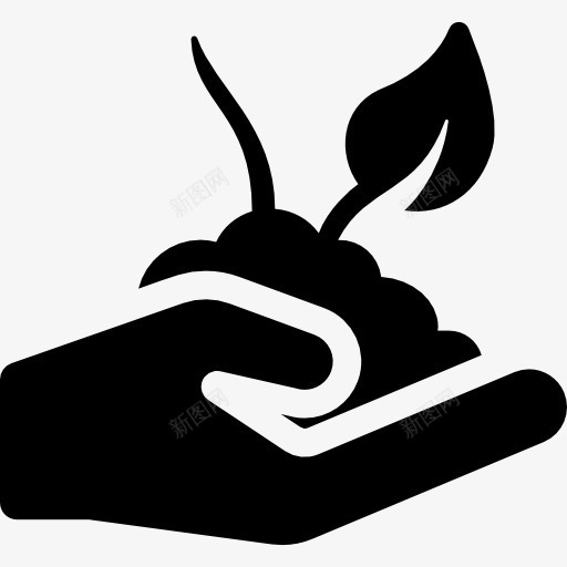 手图标png_新图网 https://ixintu.com 叶 园艺 手势 植物的手 种子 自然生长的植物