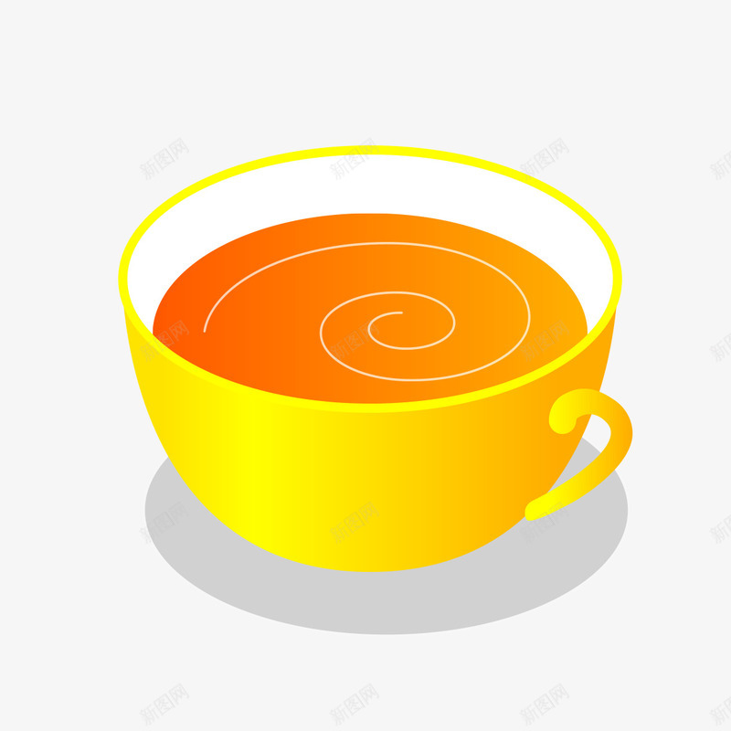 红茶金杯png免抠素材_新图网 https://ixintu.com 杯子 红色茶叶 红茶 金色 金色杯子