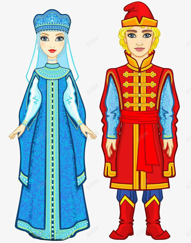 俄罗斯古代服饰图png免抠素材_新图网 https://ixintu.com 俄罗斯 卡通 古代 古代服饰 外国 服装 服饰 童话服饰