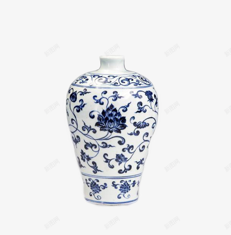 小嘴花瓶精致缠枝莲纹png免抠素材_新图网 https://ixintu.com 中古风 古代 古董 复古 小嘴 瓷器 缠枝莲纹 花瓶 花纹 陶瓷