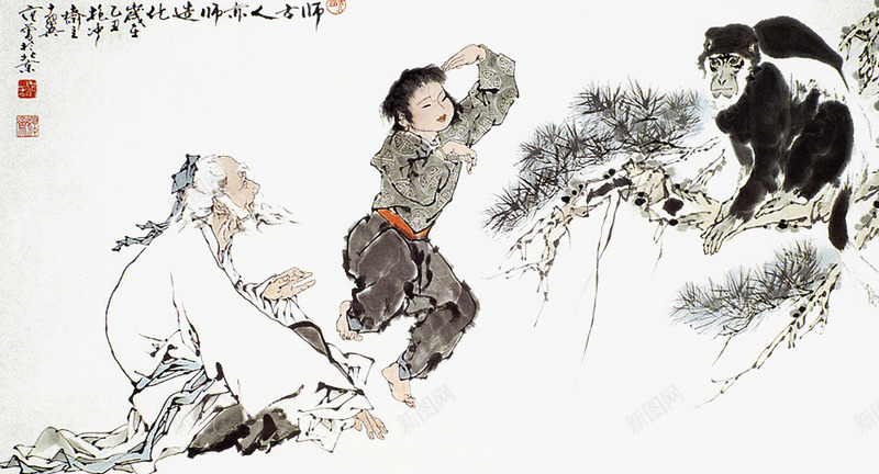 中国人物画png免抠素材_新图网 https://ixintu.com 传统人物画 写意人物画 古代人物画 国画 国画人物