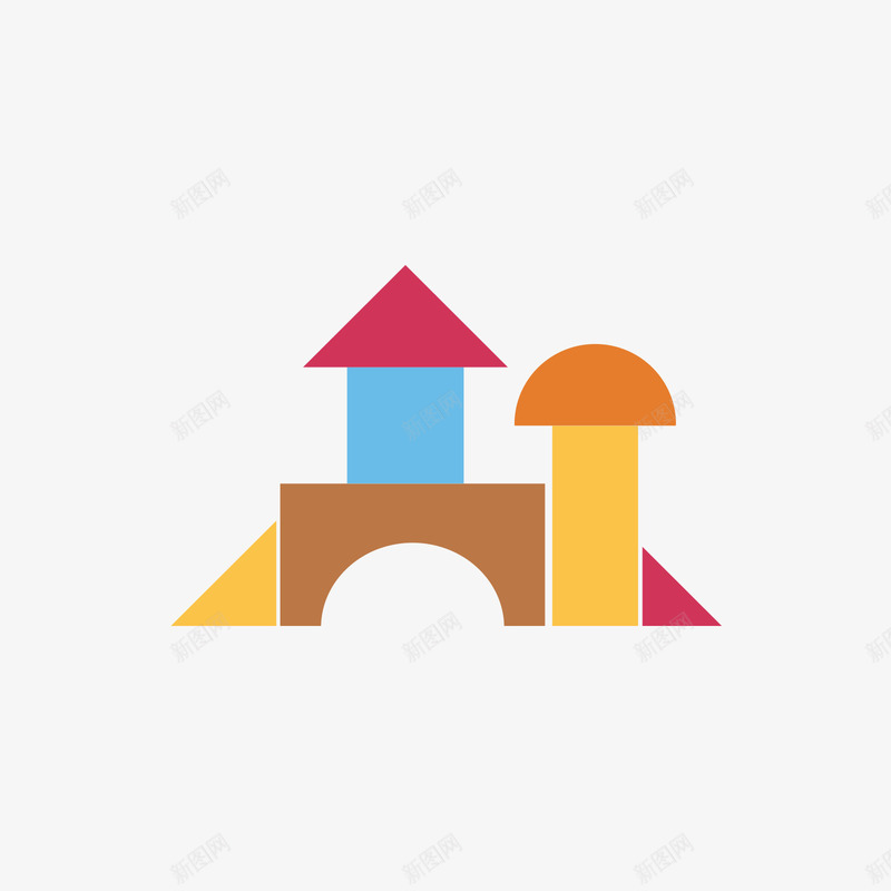 积木玩具矢量图ai免抠素材_新图网 https://ixintu.com 玩具 矢量玩具 矢量积木 积木 黄色 矢量图