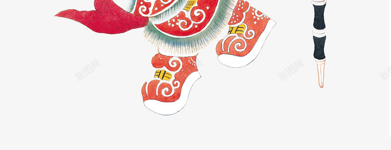 手举起的门神png免抠素材_新图网 https://ixintu.com 中国风 古代门神 古典 财神