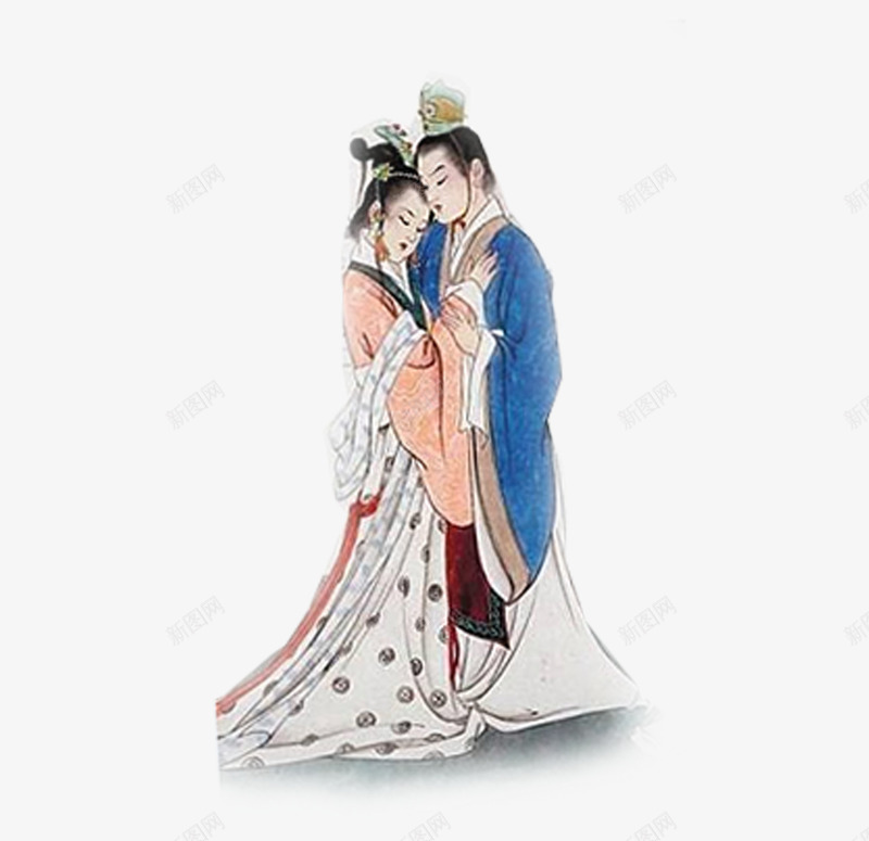 古代情侣png免抠素材_新图网 https://ixintu.com 古代 情侣 画 贵族