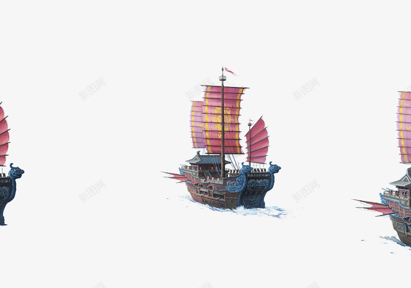 船只png免抠素材_新图网 https://ixintu.com 古代船 船 船只