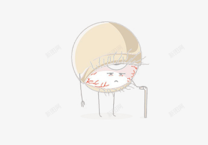手绘红血丝png免抠素材_新图网 https://ixintu.com 创意图 眼球 眼睛 红血丝