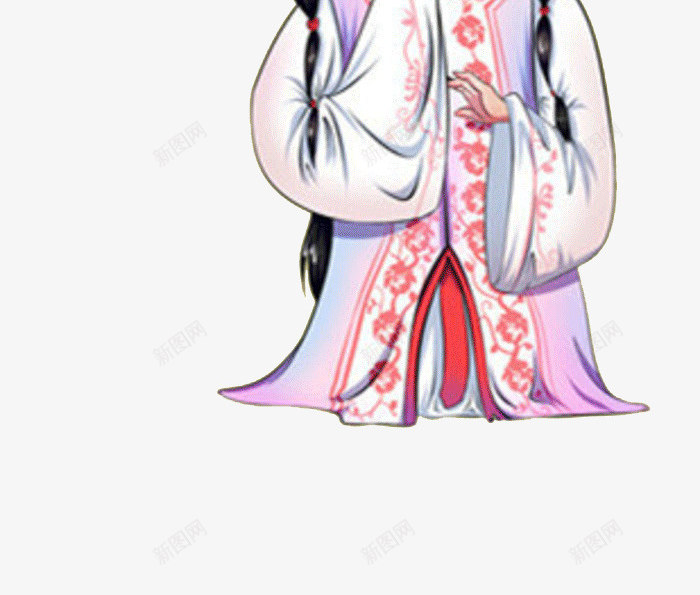 卡通版古代女子png免抠素材_新图网 https://ixintu.com 卡通 古代 女人 女子