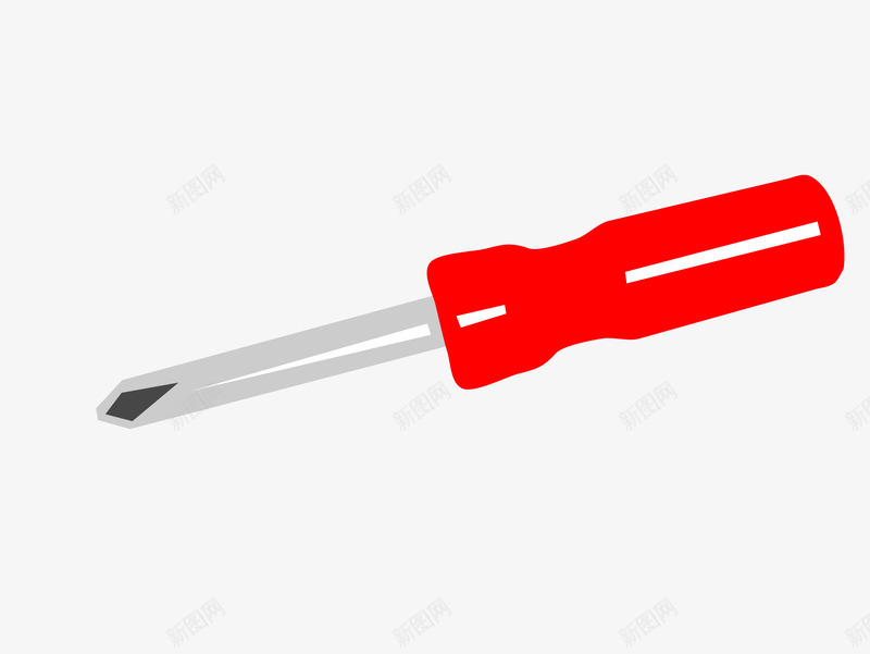 卡通红色十字螺丝刀png免抠素材_新图网 https://ixintu.com 十字 卡通手绘 卡通红色 红色 红色卡通 螺丝刀