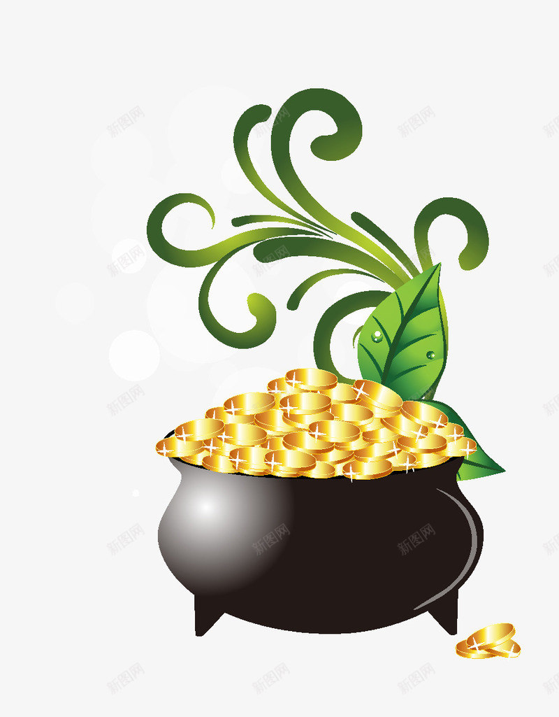 一缸金子png免抠素材_新图网 https://ixintu.com PNG 一缸金子 分层 花纹 金子