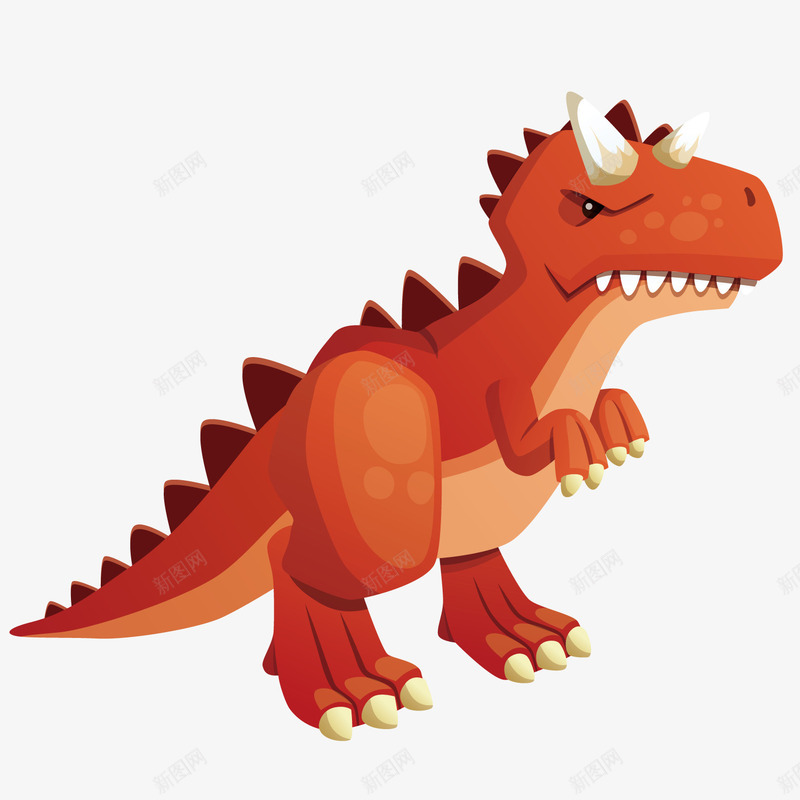 玩具恐龙矢量图ai免抠素材_新图网 https://ixintu.com 鎭愰緳 鐜叿 鐭噺 闇哥帇榫 矢量图