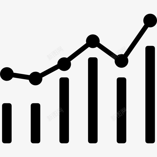 组合图图标png_新图网 https://ixintu.com 业务 数据 棒图 线图