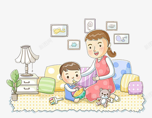 妈妈陪孩子玩耍png免抠素材_新图网 https://ixintu.com 妈妈 玩具 玩耍 陪孩子