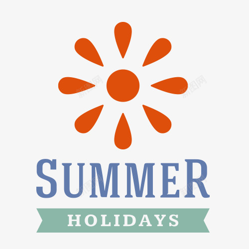 创意火热夏日图标png_新图网 https://ixintu.com 创意夏日图标 夏天标签 夏季素材 炎炎夏日 英文图标