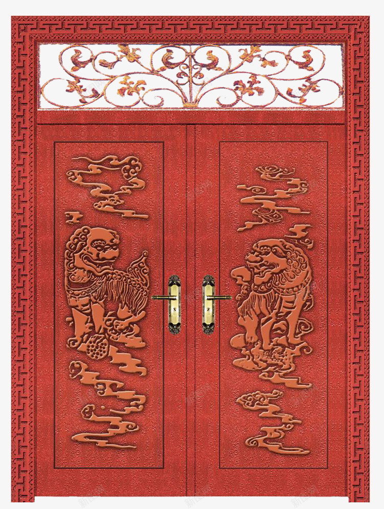 中国传统木质浮雕镂空工艺红门png免抠素材_新图网 https://ixintu.com 中国风 传统 古代红门 古代门 复古门 木质浮雕 镂空工艺