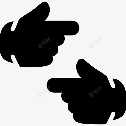 指向图标png_新图网 https://ixintu.com 手 手势 手和手势 指着方向