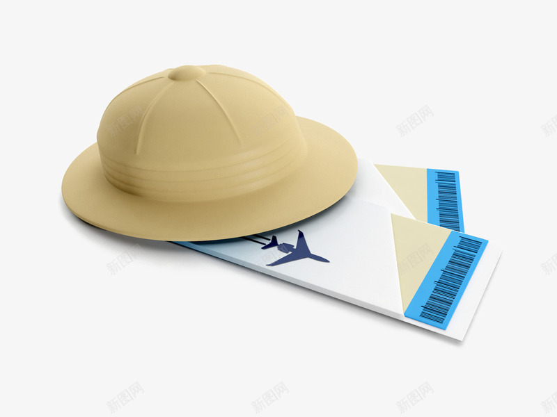 旅游签证png免抠素材_新图网 https://ixintu.com 帽子 旅游 游玩 飞机 黄色