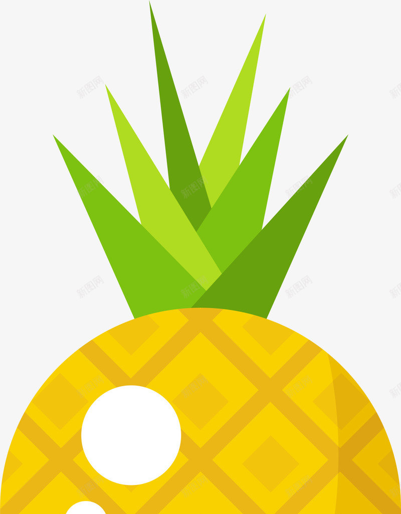黄色扁平简约凤梨png免抠素材_新图网 https://ixintu.com 凉爽夏季 凤梨 夏天 夏日解暑 清凉 黄色菠萝