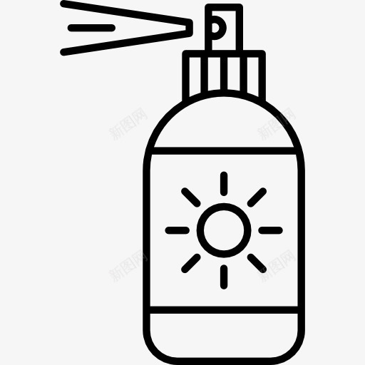 太阳膏图标png_新图网 https://ixintu.com 医疗 喷罐 喷雾 夏天 夏季 海滩 皮肤晒伤