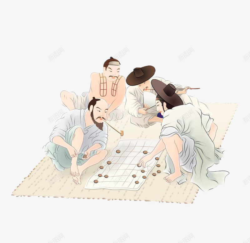 古代下棋的人们png免抠素材_新图网 https://ixintu.com 下棋 中国风 古人下棋 古人对弈 古代 古风下棋 观看下棋卡通