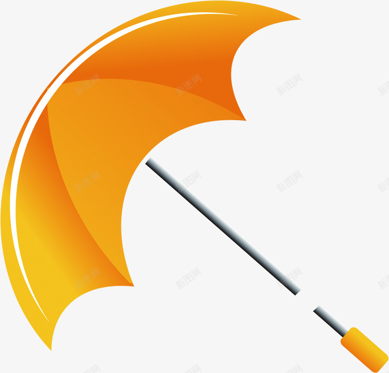 手绘黄色夏季防晒伞png免抠素材_新图网 https://ixintu.com 夏季 姜黄色 黄色