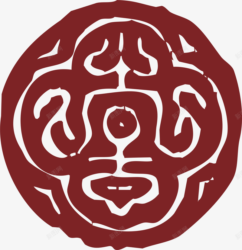 圆形的中国风式红章矢量图eps免抠素材_新图网 https://ixintu.com 中国红章 中国风式红章 中国风红章 古代红章 圆形 珍藏红章 红章 纹理 矢量图