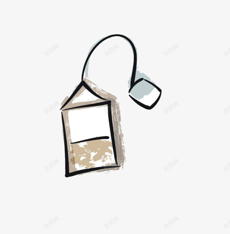 手绘茶叶包png免抠素材_新图网 https://ixintu.com 中国文化 传统 健康生活 生活方式 绿色生活 绿茶 茶叶包 茶叶片
